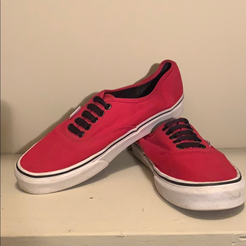 Red Authentic Vans❤️